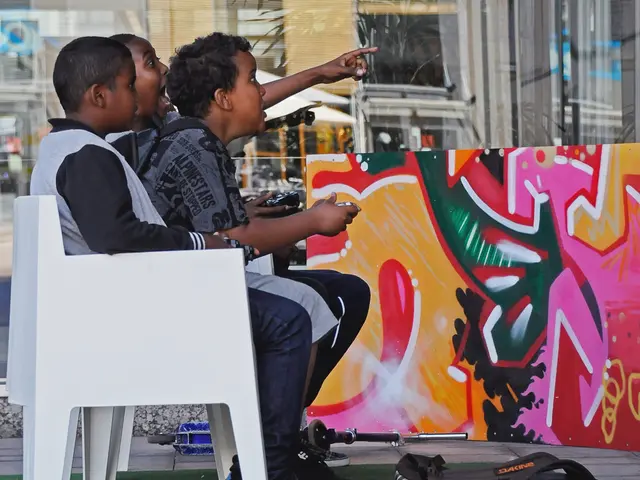 Youngsters create a tribute using plastic debris