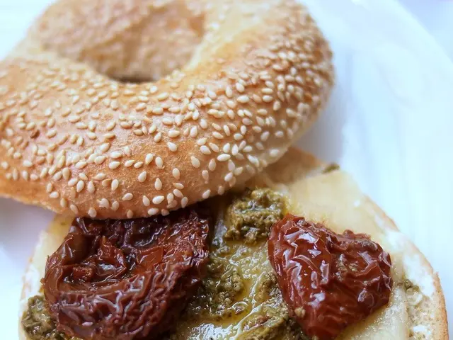 Grilled burgers featuring roasted garlic and yams as main ingredients